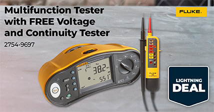 Multifunction Tester with FREE Voltage and Continuity Tester, 2754-9697, Fluke, Lightning Deal