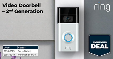Video Doorbell - 2nd Generation, ring, code, colour, 2693-8525, Satun Nickel, 2693-8849, Venetian Bronze, Lightning Deal 
